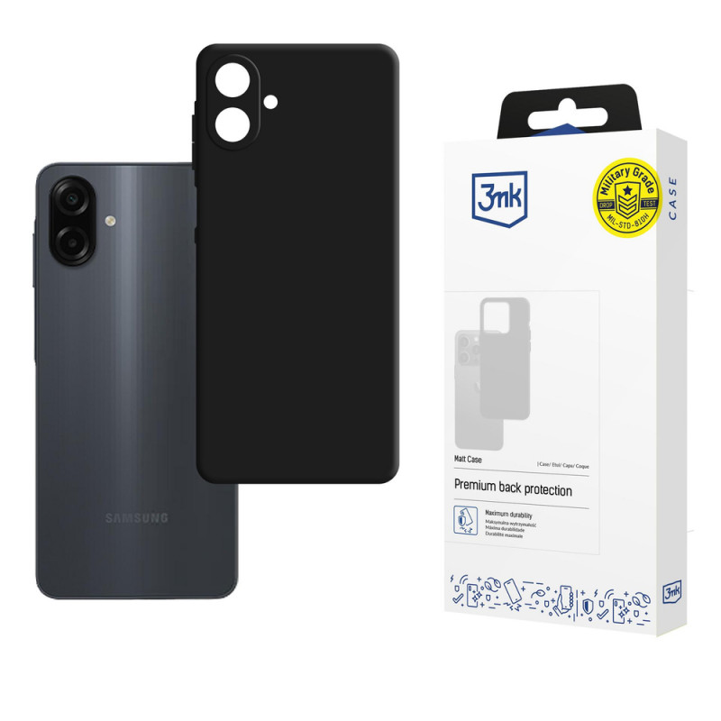 3MK Matt Case vāciņš Samsung Galaxy A07 4G, melns