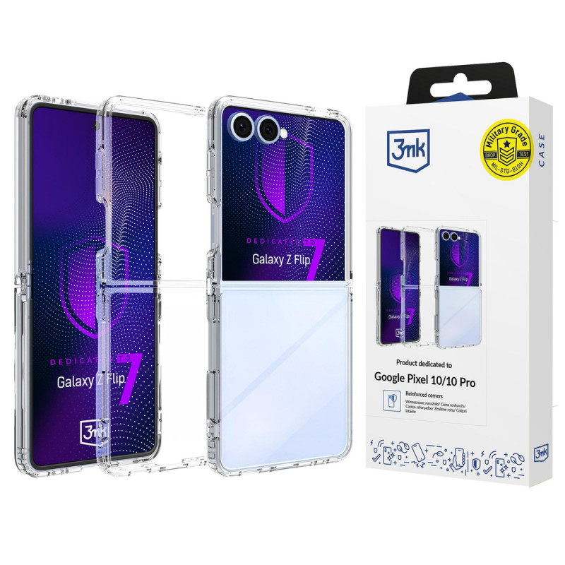 3MK Armor Case korpuss Samsung Galaxy Z Flip7, caurspīdīgs
