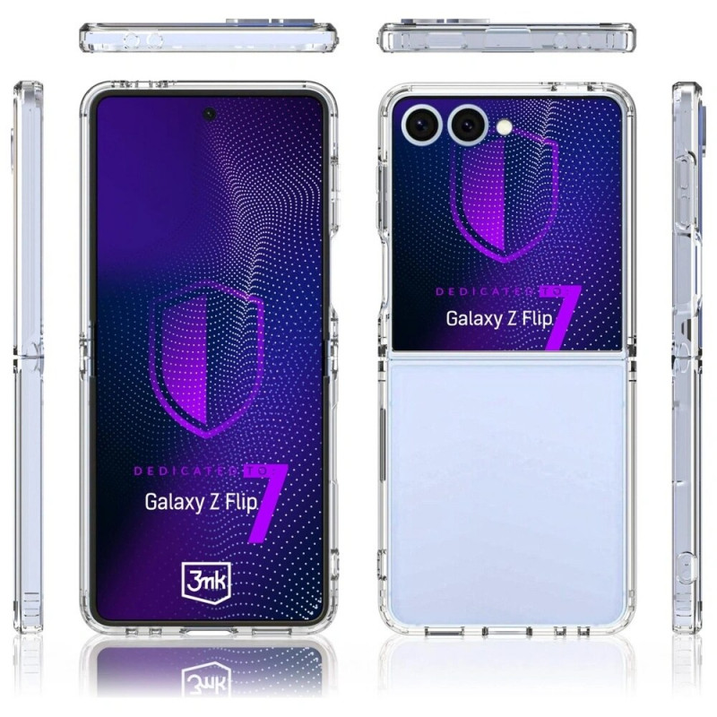 3MK Armor Case korpuss Samsung Galaxy Z Flip7, caurspīdīgs