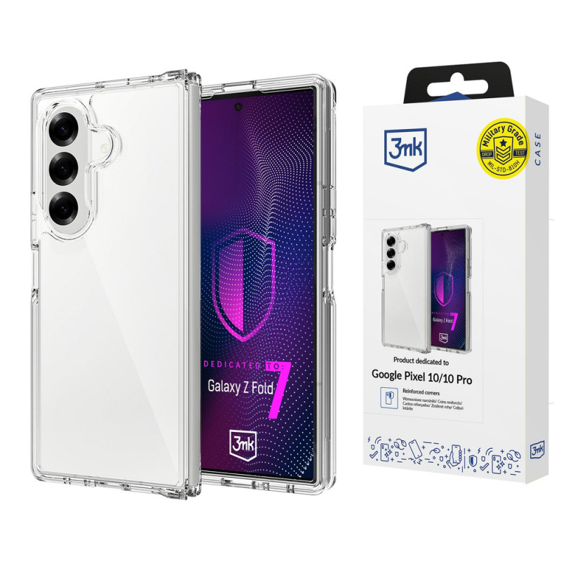 3MK Armor Case Samsung Galaxy Z Fold 7, caurspīdīgs
