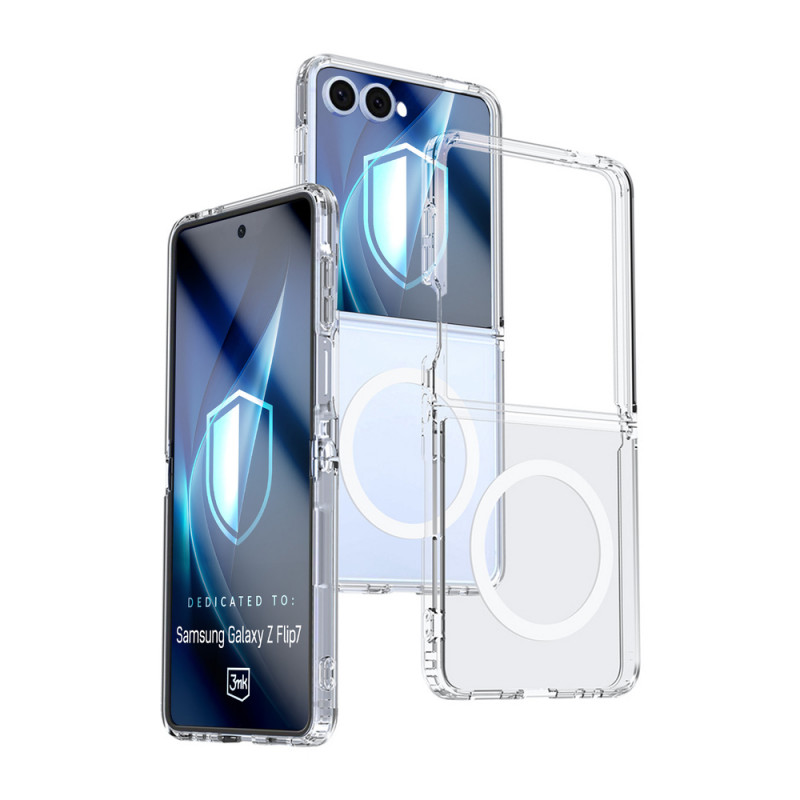 3MK Armor MagCase Samsung Galaxy Z Flip7, caurspīdīgs