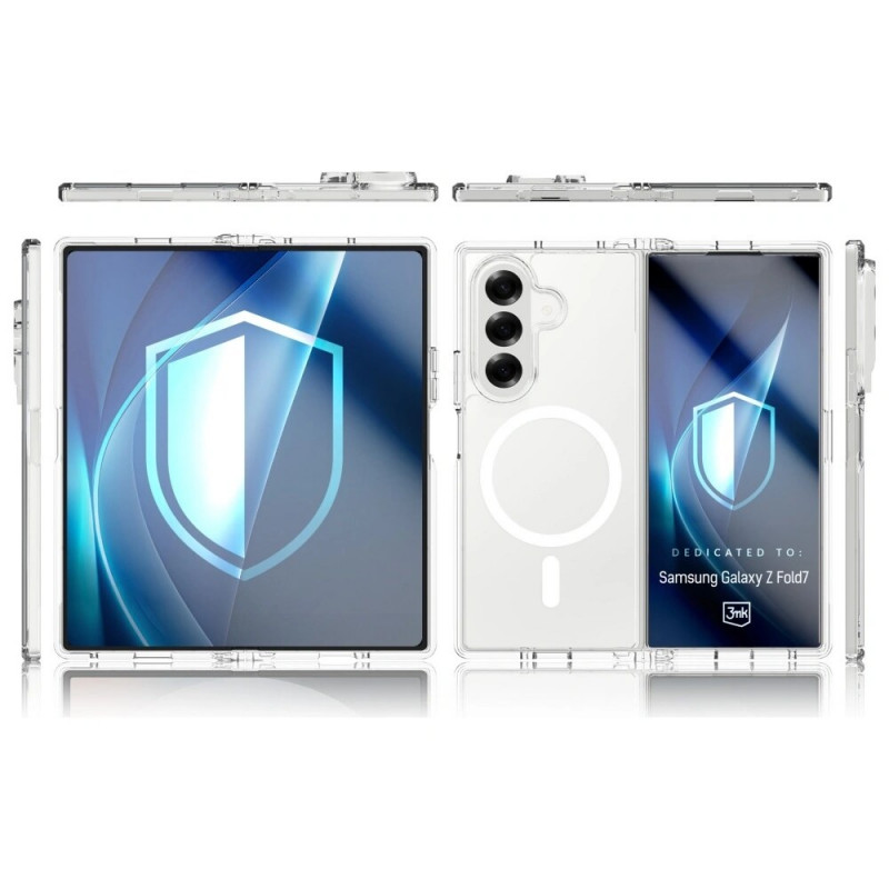 3MK Armor MagCase Samsung Galaxy Z Fold7, caurspīdīgs