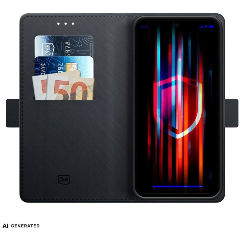 3MK Wallet Case Xiaomi Redmi 15 4G / 15 5G, melns