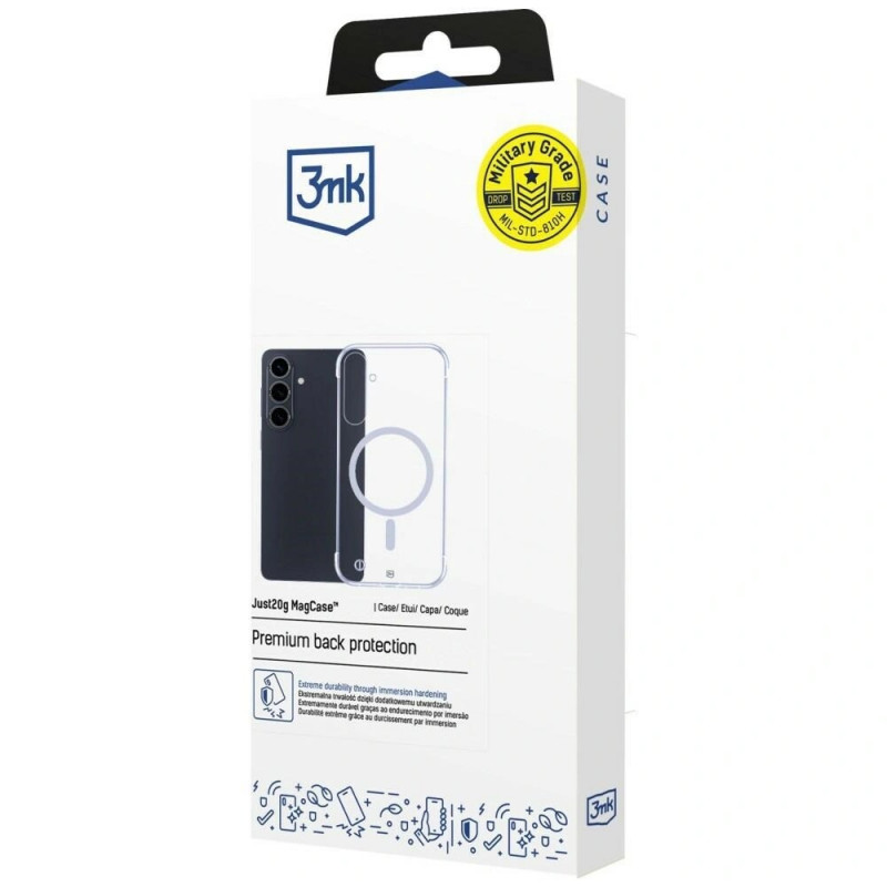 3mk Just20g MagCase Samsung Galaxy S26 aizsargapvalks, caurspīdīgs
