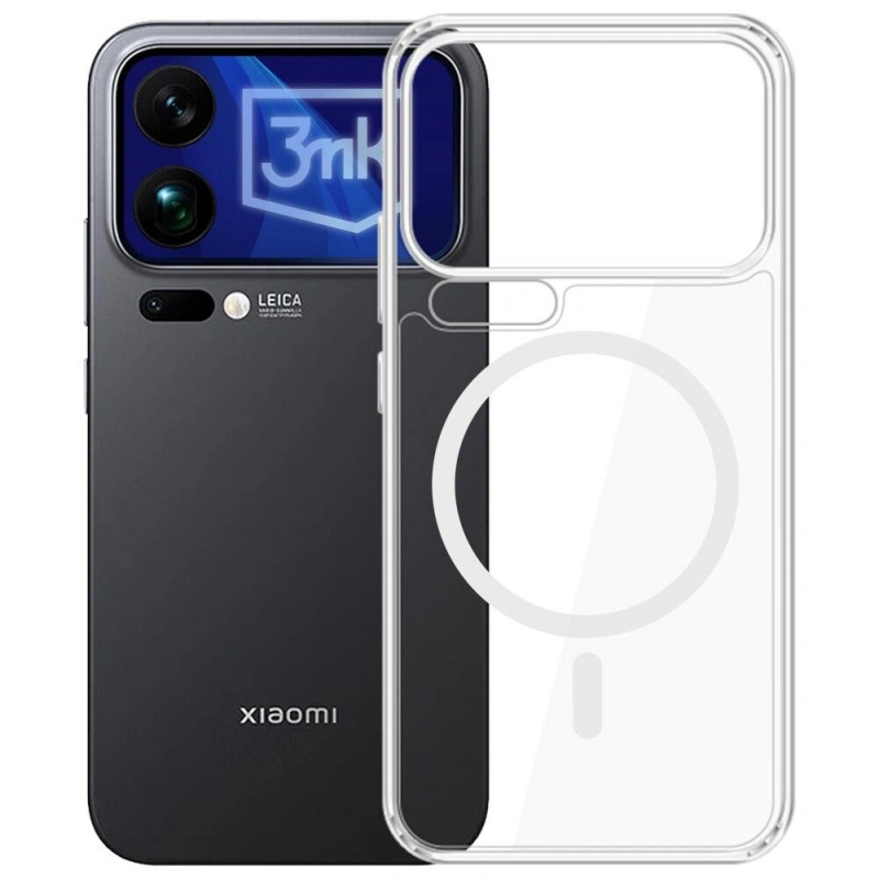 3MK Armor MagCase Xiaomi 17 Pro Max viedtālruņa vāciņš, caurspīdīgs