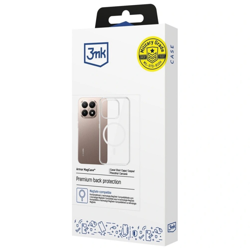 3MK Armor MagCase viedtālruņa futrālis Xiaomi 15T 5G, caurspīdīgs