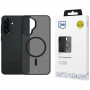 3MK Smoke MagCase Samsung Galaxy A37 viedtālruņa maciņš, dūmakaini melns