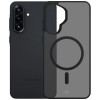 3MK Smoke MagCase Samsung Galaxy A37 viedtālruņa maciņš, dūmakaini melns