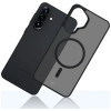 3MK Smoke MagCase Samsung Galaxy A37 viedtālruņa maciņš, dūmakaini melns
