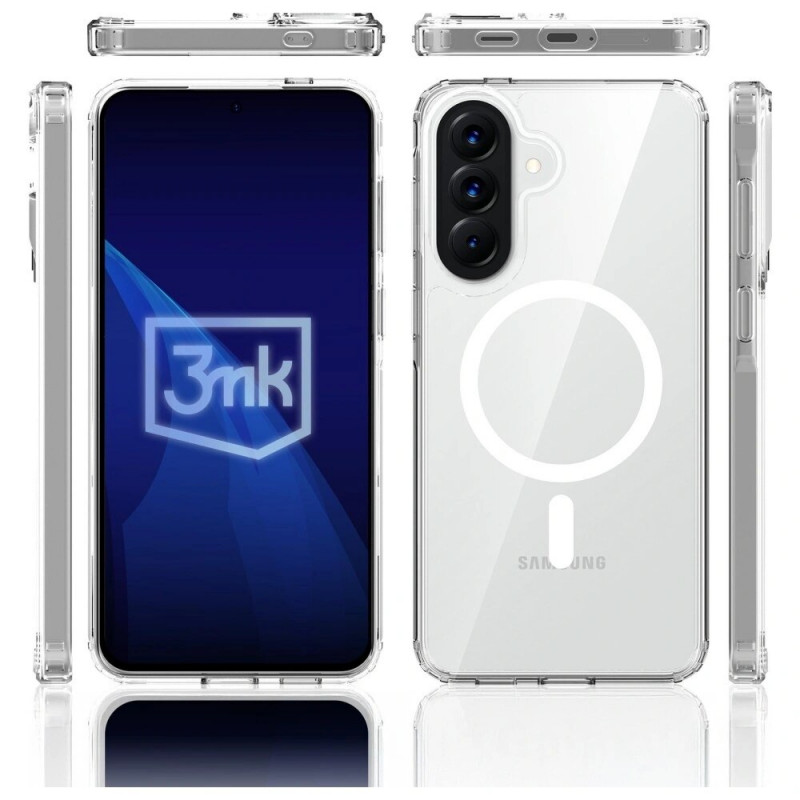 3MK Armor MagCase Samsung Galaxy A57 viedtālruņa maciņš, caurspīdīgs