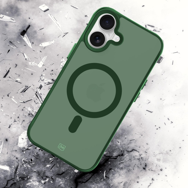 3MK Smoke MagCase Apple iPhone 16 vākam, zaļš