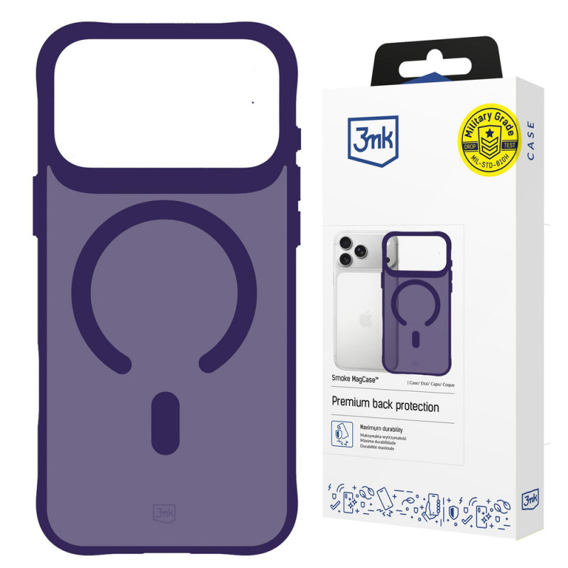 3MK Smoke MagCase Apple iPhone 17 Pro, purpura