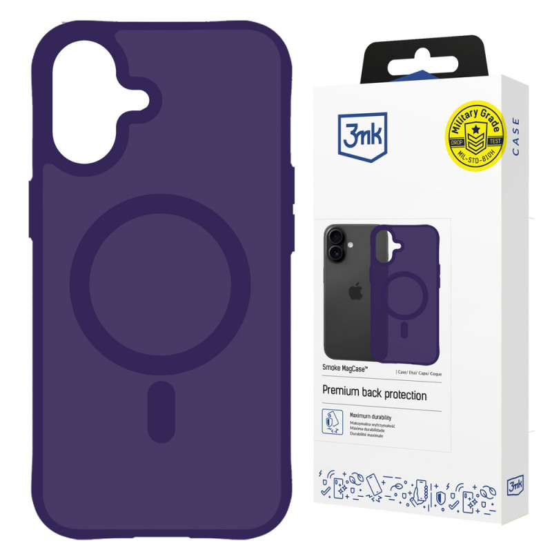 3MK Smoke MagCase Apple iPhone 17, purpura