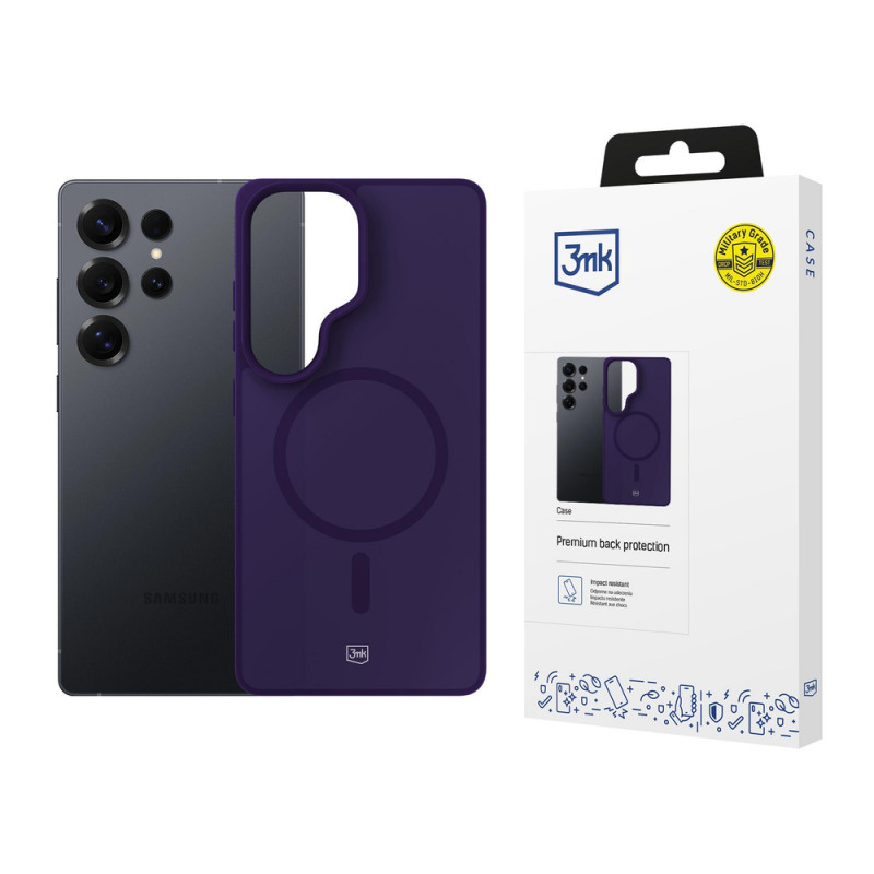 3MK Smoke MagCase Samsung Galaxy S25 Ultra vākam, purpurs