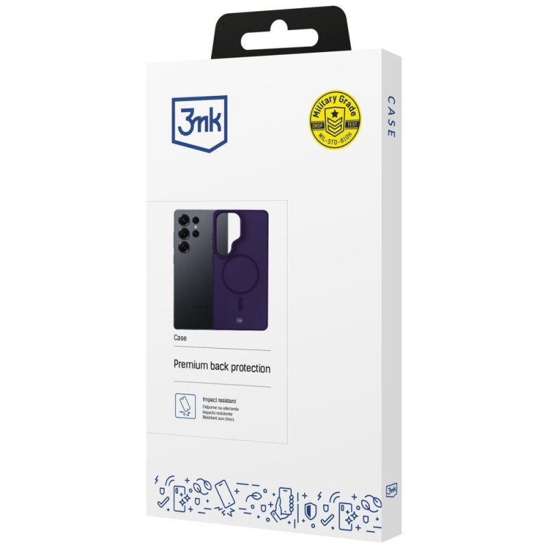 3MK Smoke MagCase Samsung Galaxy S25 Ultra vākam, purpurs