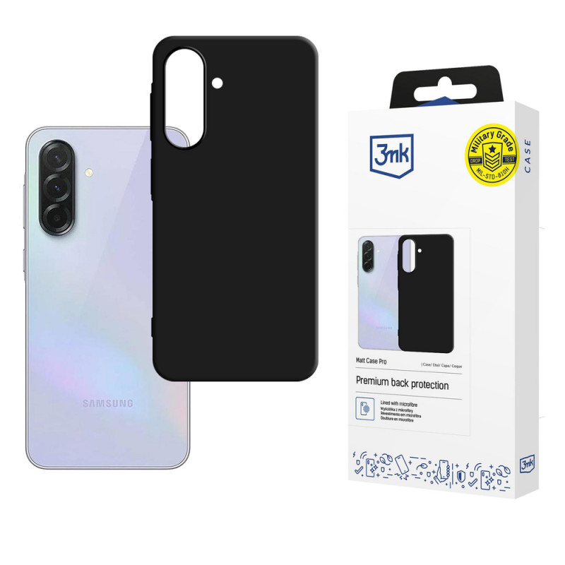 3MK Matt Case Pro Samsung Galaxy A37 viedtālruņa maciņš, melns