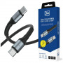 3MK Hyper Cable N-SERIES USB-C–USB-C kabelis, 3 m, 240 W, melns