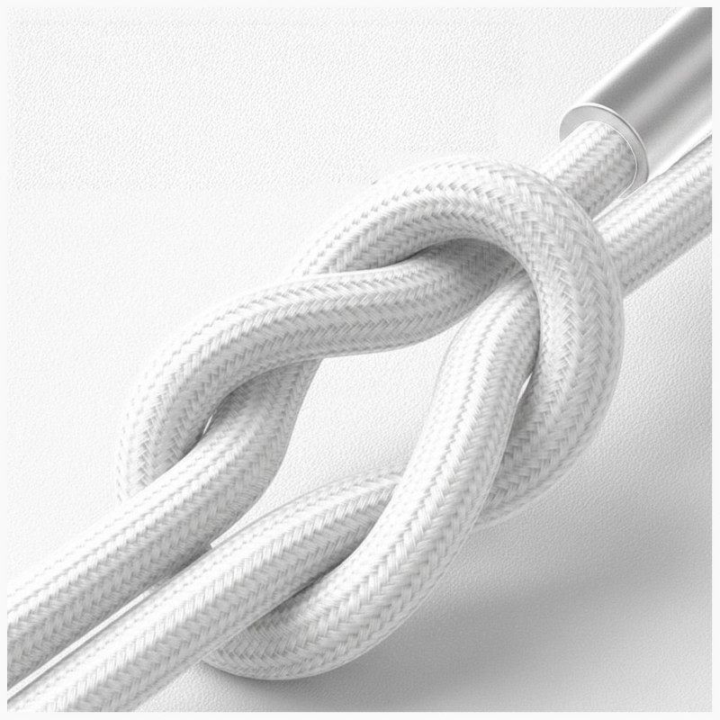 3MK Hyper Cable N-SERIES USB-C – Lightning kabelis, 2 m, 27 W, balts