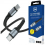 3MK Hyper Cable N-SERIES USB-C–USB-C kabelis, 1 m, 240 W, melns