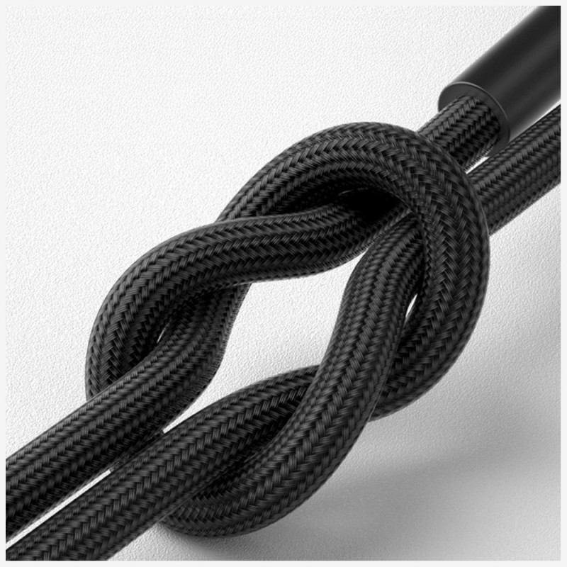 3MK Hyper Cable N-SERIES USB-C–USB-C kabelis, 1 m, 240 W, melns