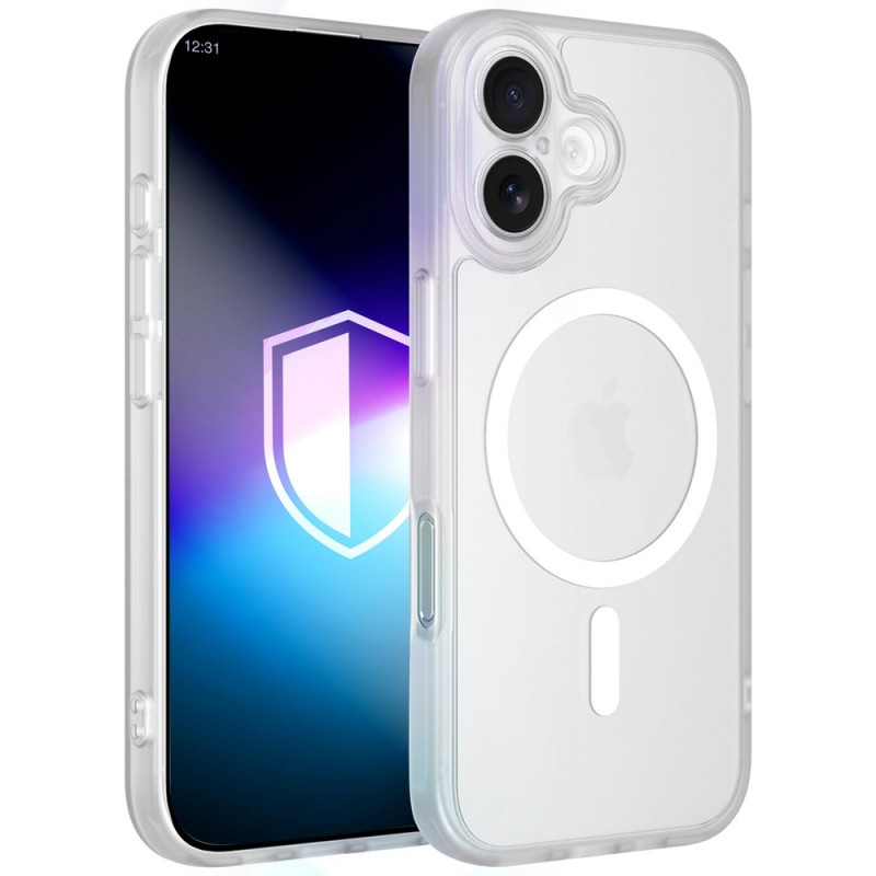 3MK Misty MagCase Apple iPhone 16 viedtālruņa maciņš, saderīgs ar MagSafe, balts