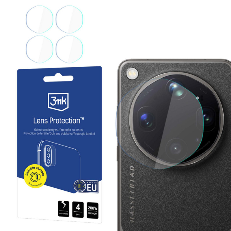3MK Lens Protection Oppo Find X9 Ultra hibrīda kameras objektīva stikls (4 gab.)