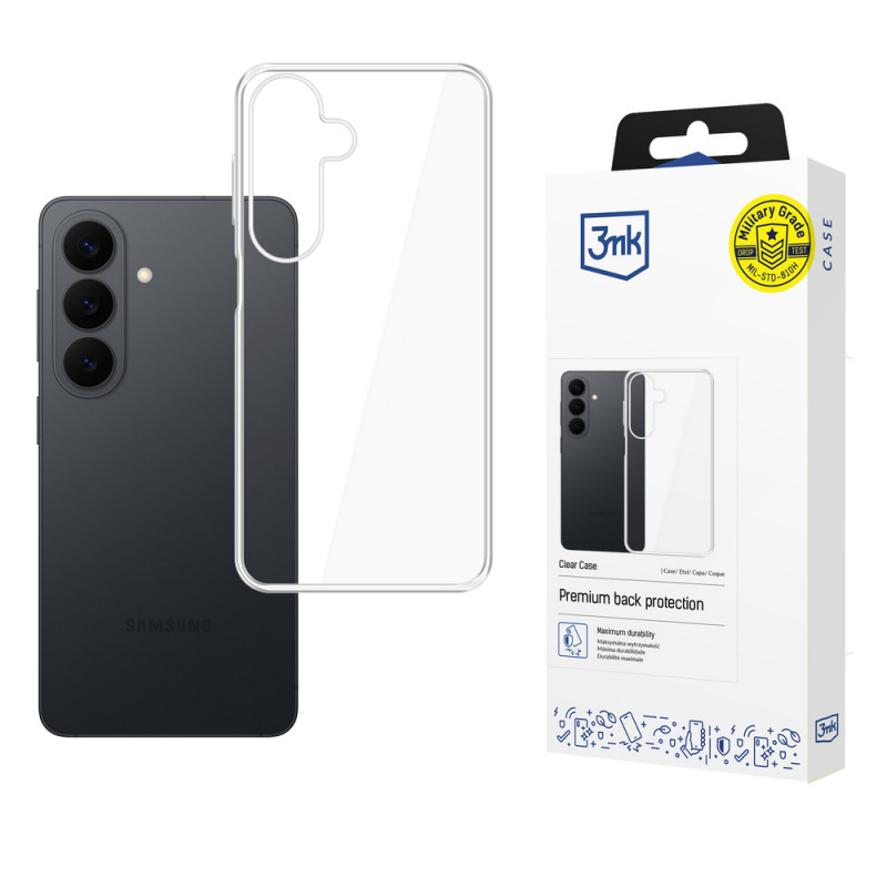 3MK Clear Case Samsung Galaxy S26 FE telefona maciņš, caurspīdīgs