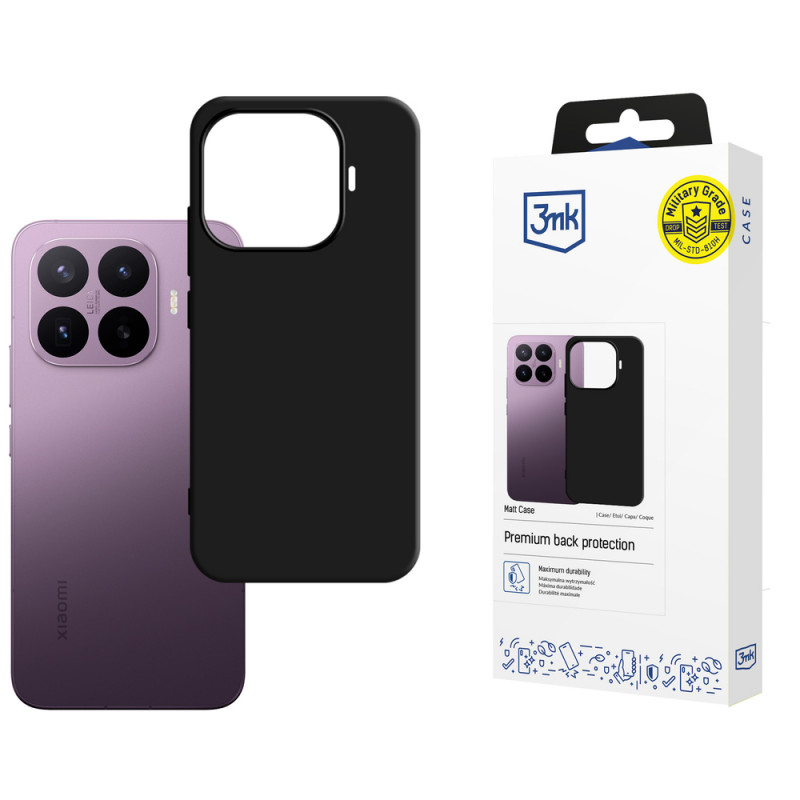 3MK Matt Case Xiaomi 17T Pro viedtālruņa maciņš, melns