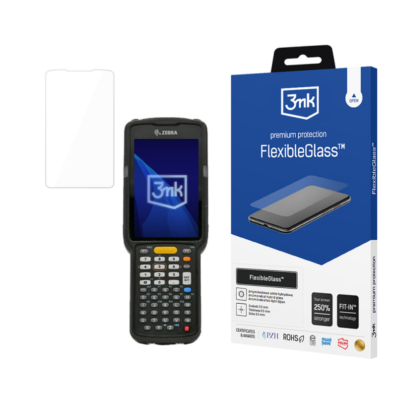 3MK FlexibleGlass hibrīda stikla ekrāna aizsargs Zebra MC3300