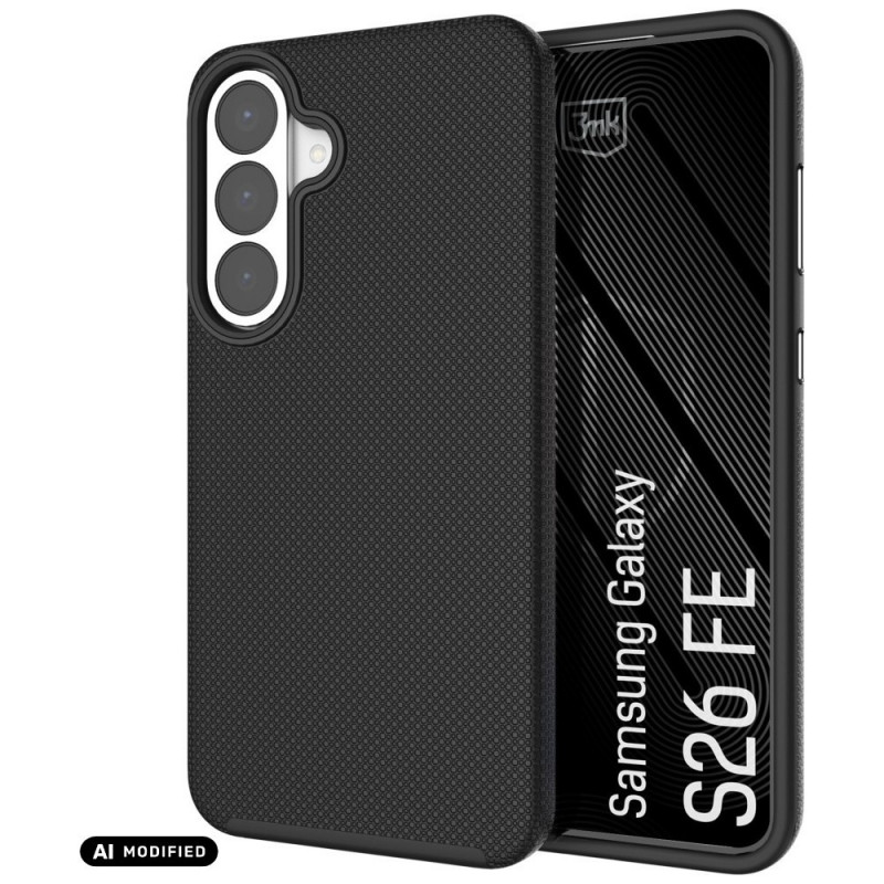 3MK Fortis MagCase Samsung Galaxy S26 FE viedtālruņa maciņš, melns