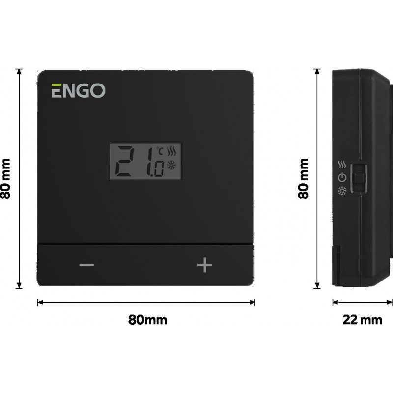 ENGO Controls EASY-BATB ikdienas vadu termostats
