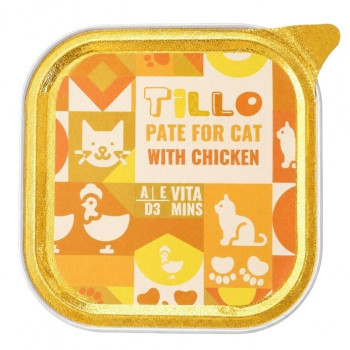 TILLO vistas pastēte mitrā kaķu barība, 100 g
