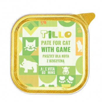 TILLO Pate Game mitrā kaķu barība, 100 g