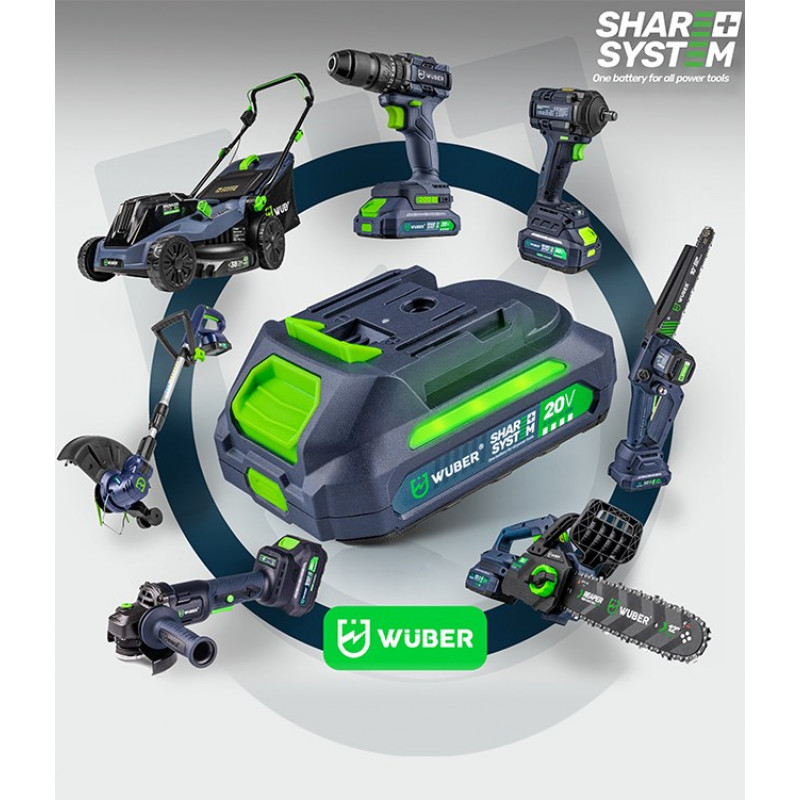 Wuber W04322 bezvadu augstspiediena mazgātājs, 20 V, 300 l/h