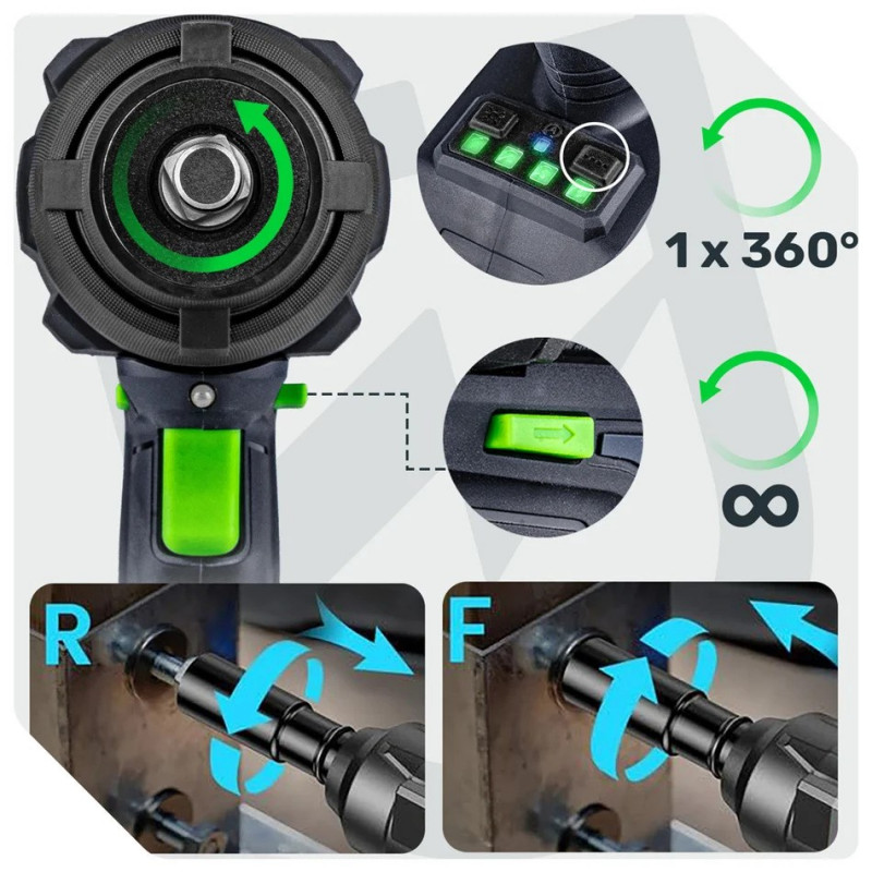 Wuber W04606 triecienuzgriežņu atslēga, 20 V