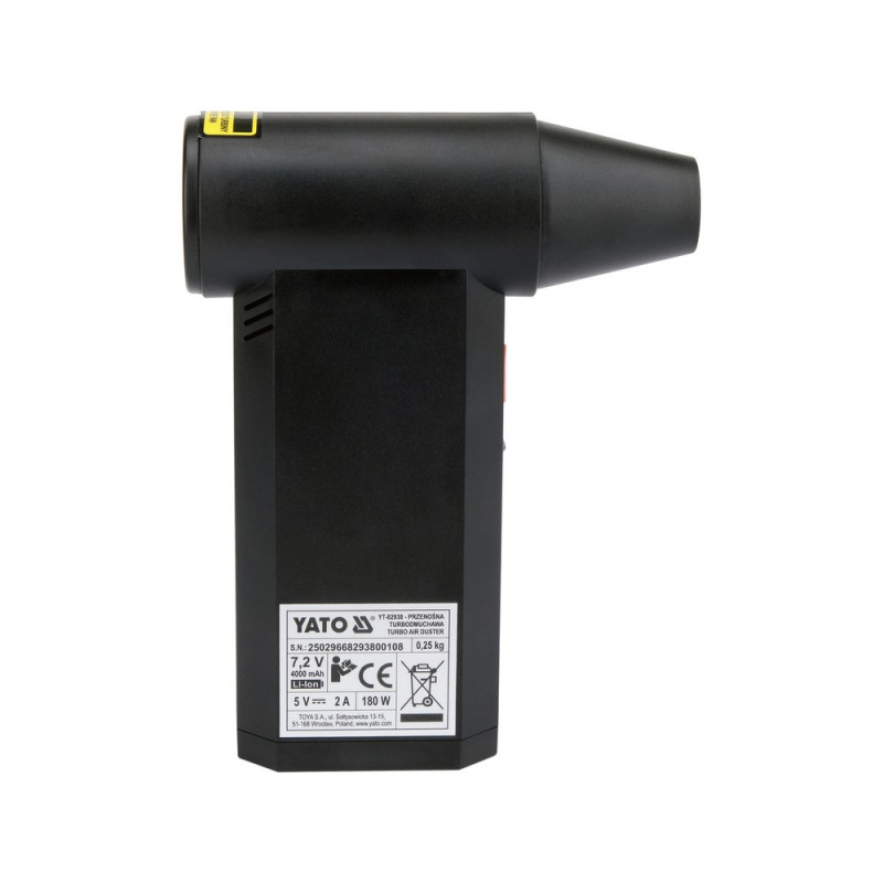 YATO YT-82938 mini pūtējs, 7.2 V, 135000 apgr./min