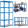 Extralink metāla plauktu iekārta 180x90x40, zila