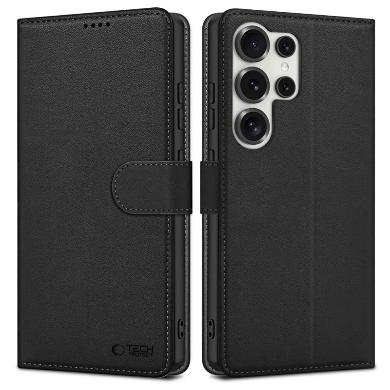 Tech-Protect Wallet Samsung Galaxy S25 Ultra vāciņš, melns