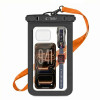 Tech-Protect UWC9 universālais ūdensnecaurlaidīgais maciņš 8.9", melns/oranžs