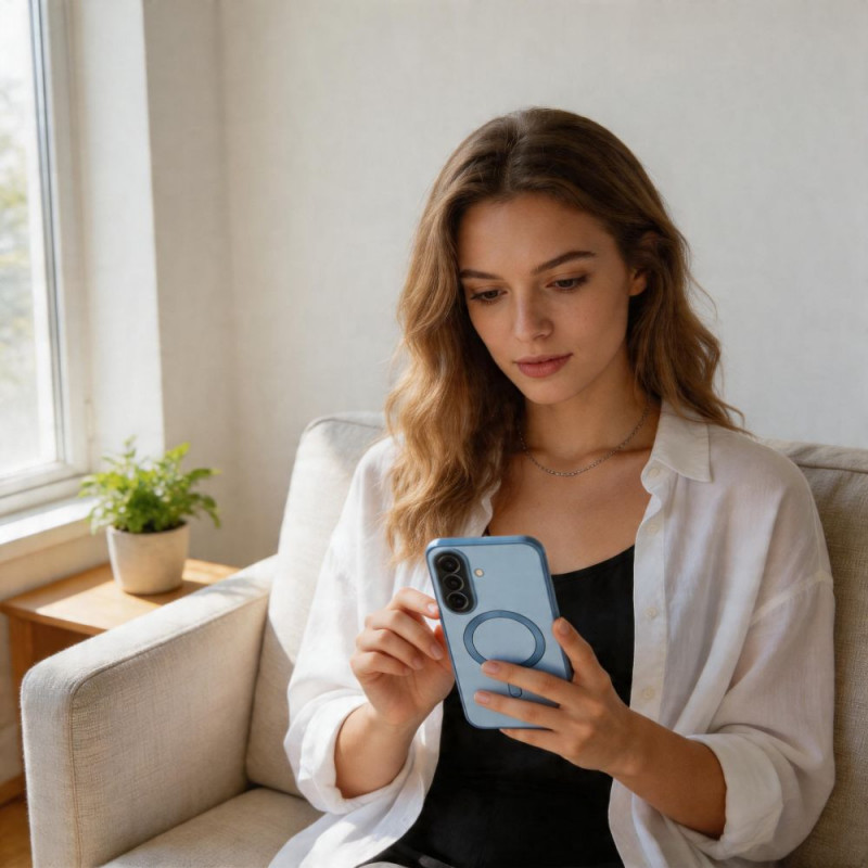 Tech-Protect MagFlex MagSafe Samsung Galaxy A57 5G vāciņš, debeszils