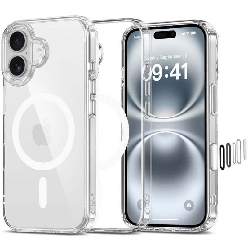 Tech-Protect Flexair Hybrid CC MagSafe Apple iPhone 16 vāciņš, caurspīdīgs