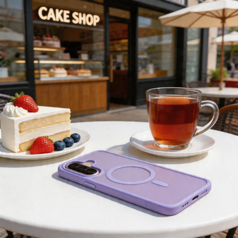 Tech-Protect Magmat MagSafe Samsung Galaxy A57 5G vāciņš, matēti ceriņkrāsā