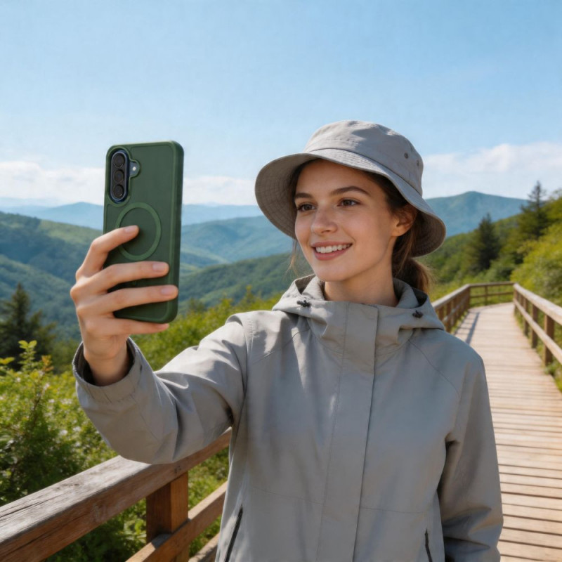 Tech-Protect Magmat MagSafe Samsung Galaxy A36 / A56 / A37 5G vāciņš, matēti zaļš
