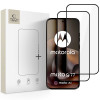 Tech-Protect Glass Fit+ Motorola Moto G67 / G77 rūdītais stikls, melns (2 gab.)
