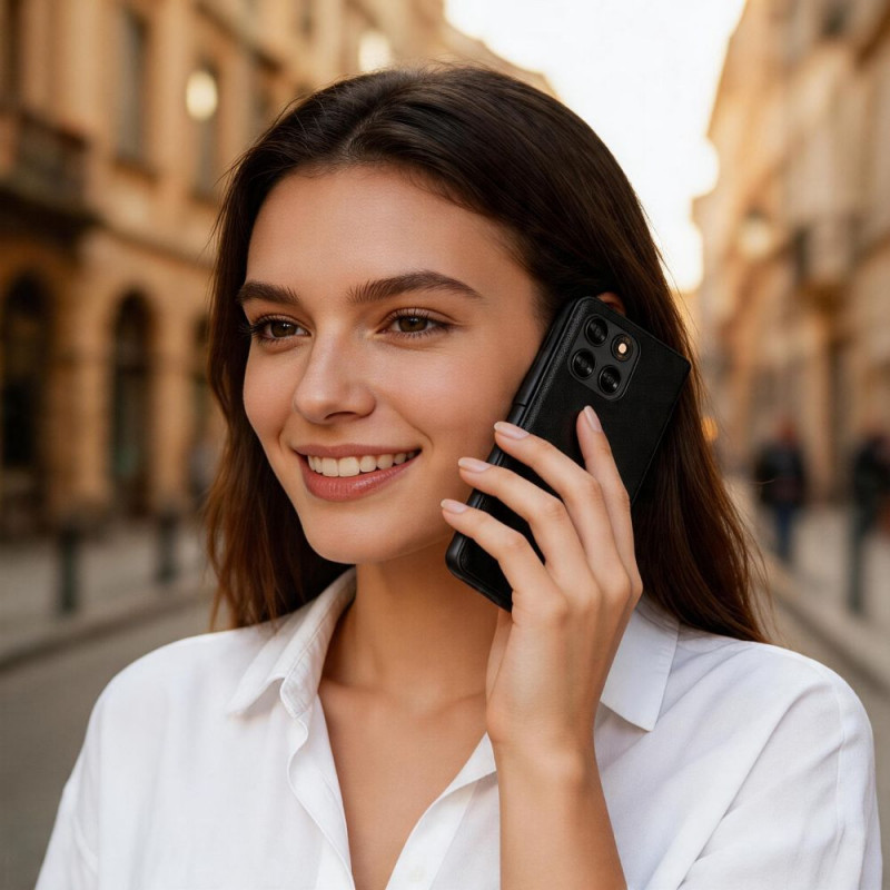 Tech-Protect Wallet Motorola Moto G67 / G77 maciņš, melns