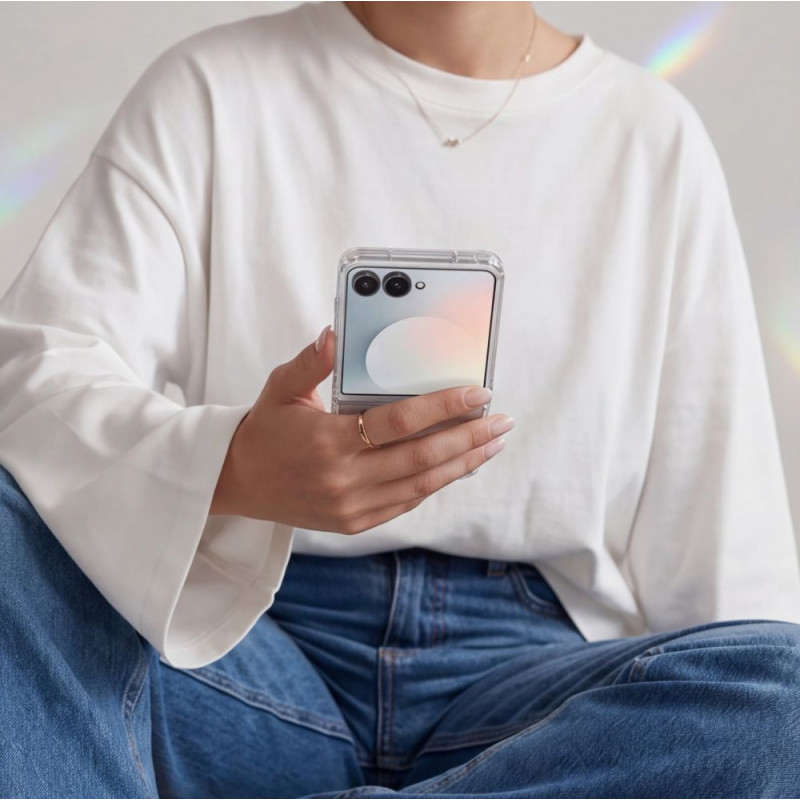 Tech-Protect FlexAir Hybrid apvalks Samsung Galaxy Z Flip 8, caurspīdīgs