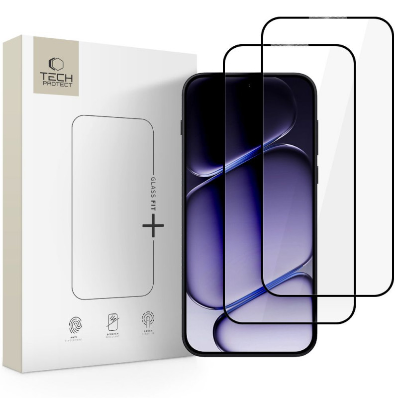 Tech-Protect Glass Fit+ rūdītais stikls OnePlus Nord 6 (2 gab.), melns