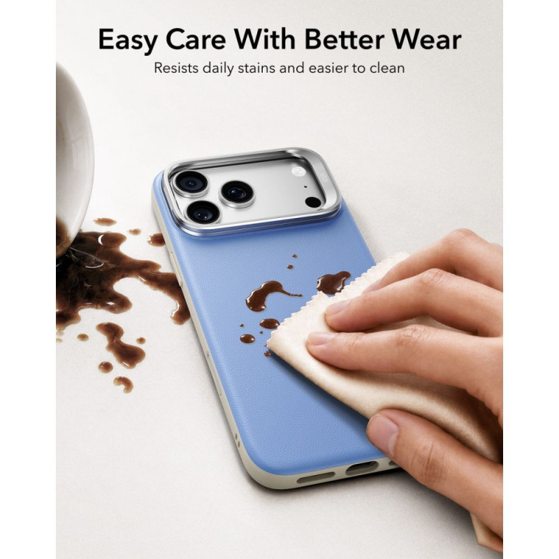 ESR ādas maciņš ar statīvu un MagSafe Apple iPhone 17 Pro Max / 18 Pro Max, gaiši zils