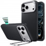 ESR ādas maciņš ar statīvu MagSafe Apple iPhone 17 Pro Max / 18 Pro Max, melns