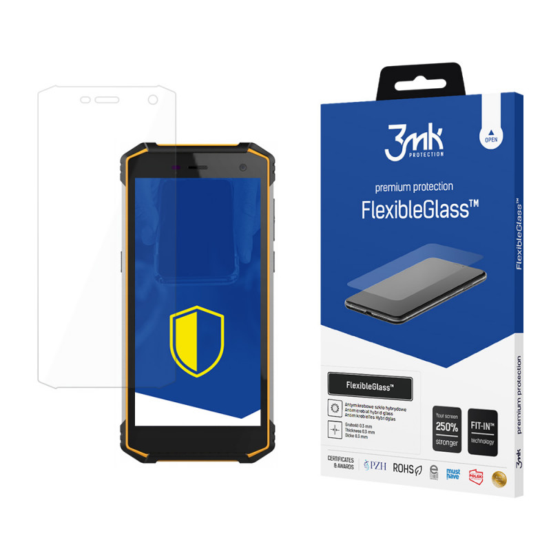 3MK FlexibleGlass MyPhone Hammer Energy 2 hibrīdā stikla ekrāna aizsargplēve